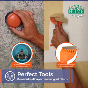 WP CHOMP! wallpaper scraper replaceable blades extend tool life.