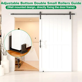 WPL two-pack barn door guide set for space-saving, modern interiors.