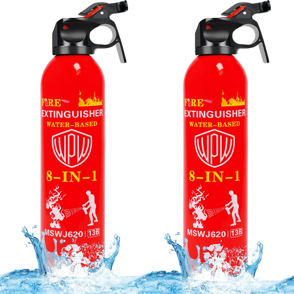 WPW 620ml large 8-in-1 extinguisher for home with wall-mount convenience.