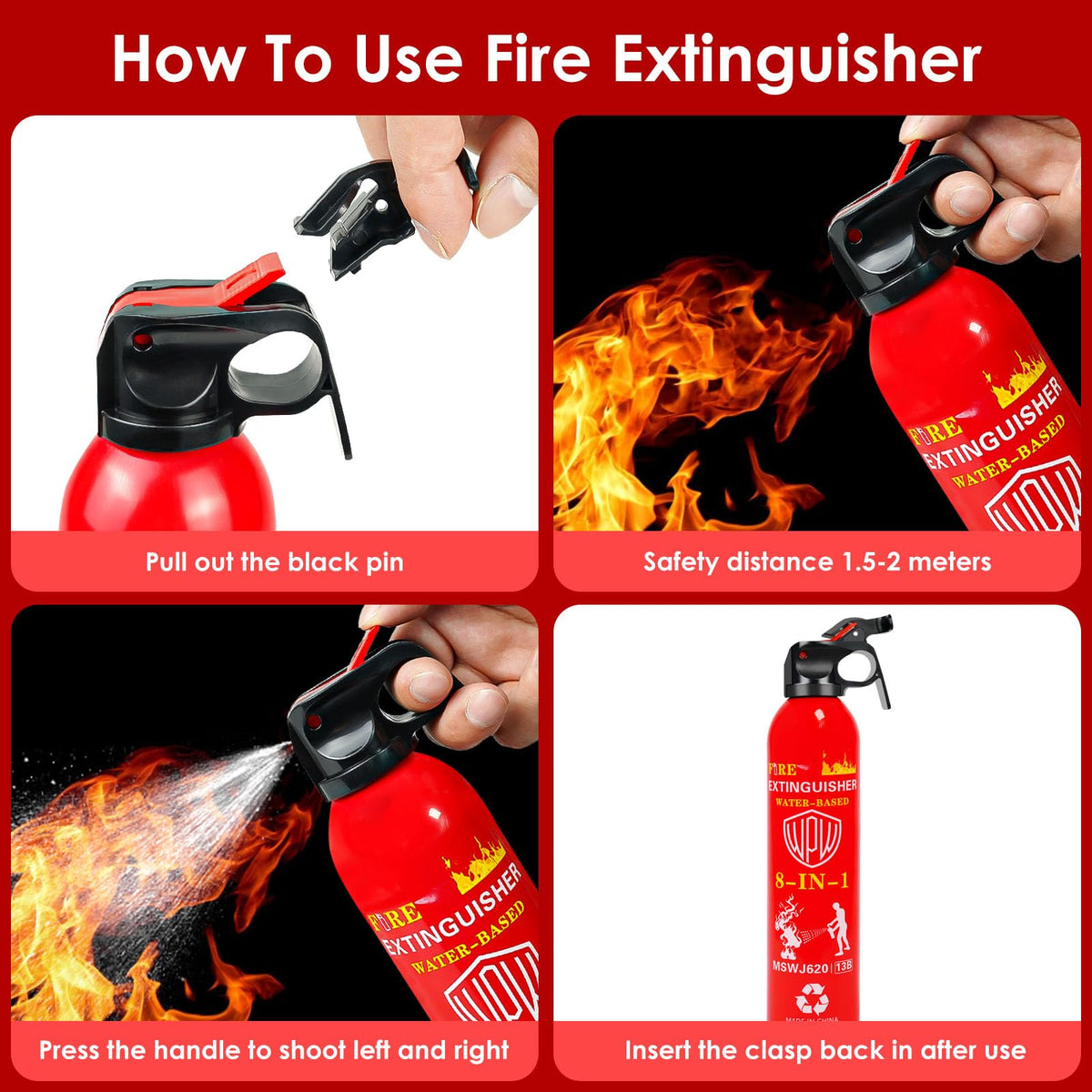 WPW portable extinguisher for car or boat emergencies.