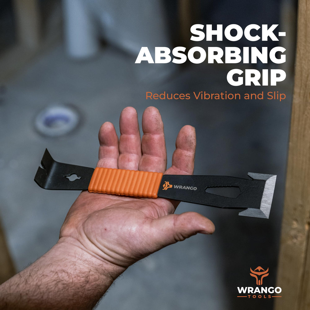 Wrango Tools shock-absorbing grip for comfortable, all-day use