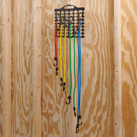 Wrap-It Storage Bungee Buddy durable-material construction withstands regular garage use.