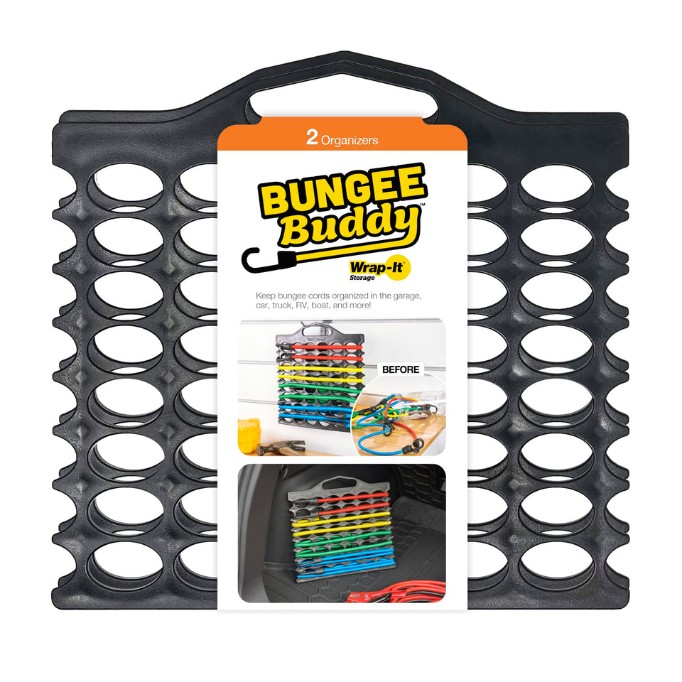 Wrap-It Storage Bungee Buddy two-pack keeps cords organized and easy to grab.
