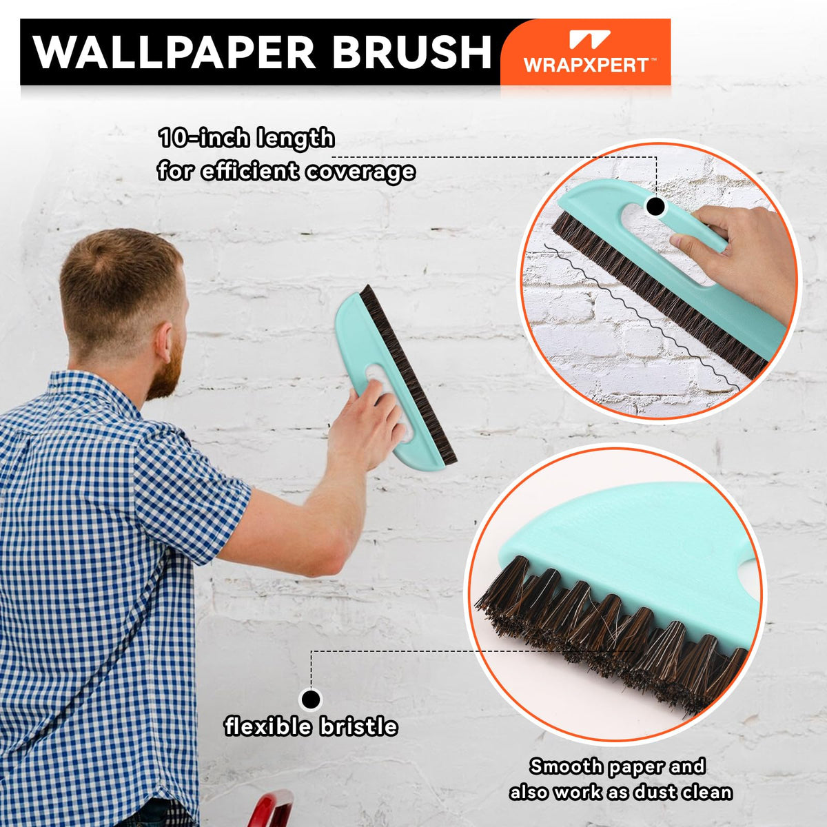 WRAPXPERT pink felt squeegee gently smooths delicate textures.