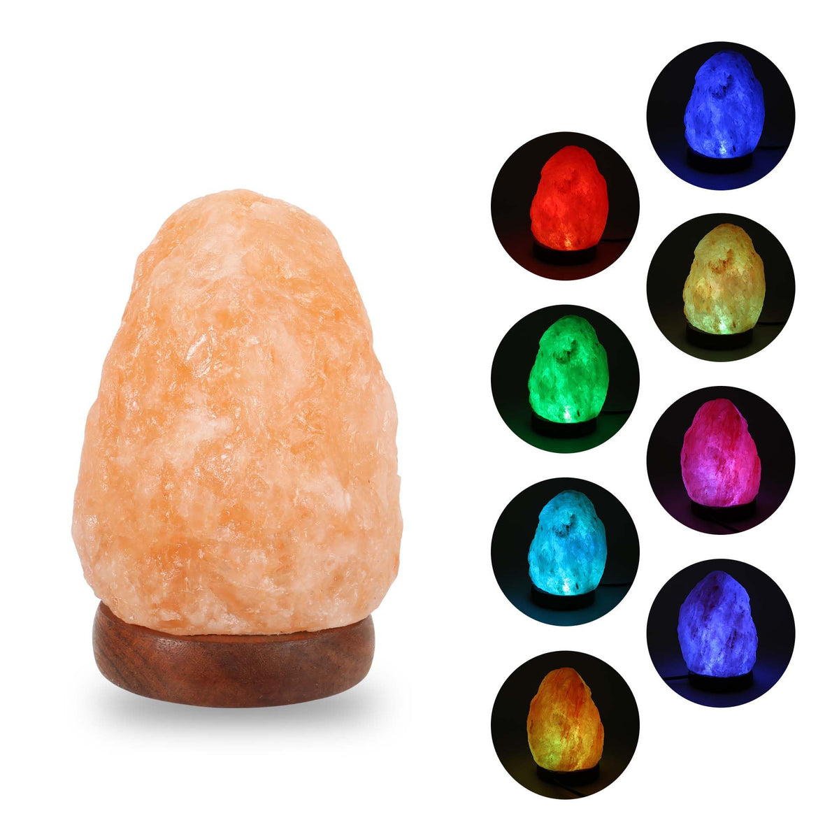 Wrcevtor salt lamp 7-color cycle for ambient mood lighting