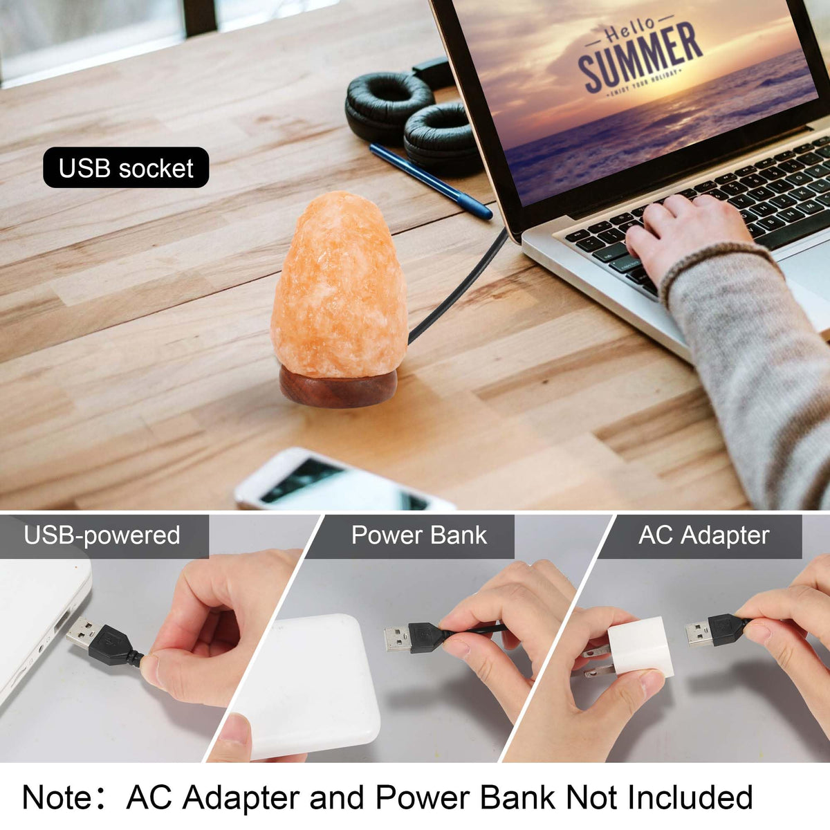 Compact night light ideal for a bedroom or desk