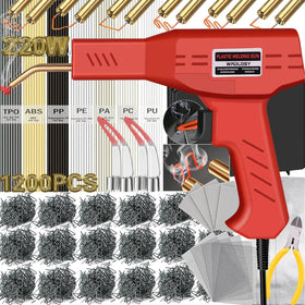 WRDLOSY 220W plastic welder in use repairing a bumper