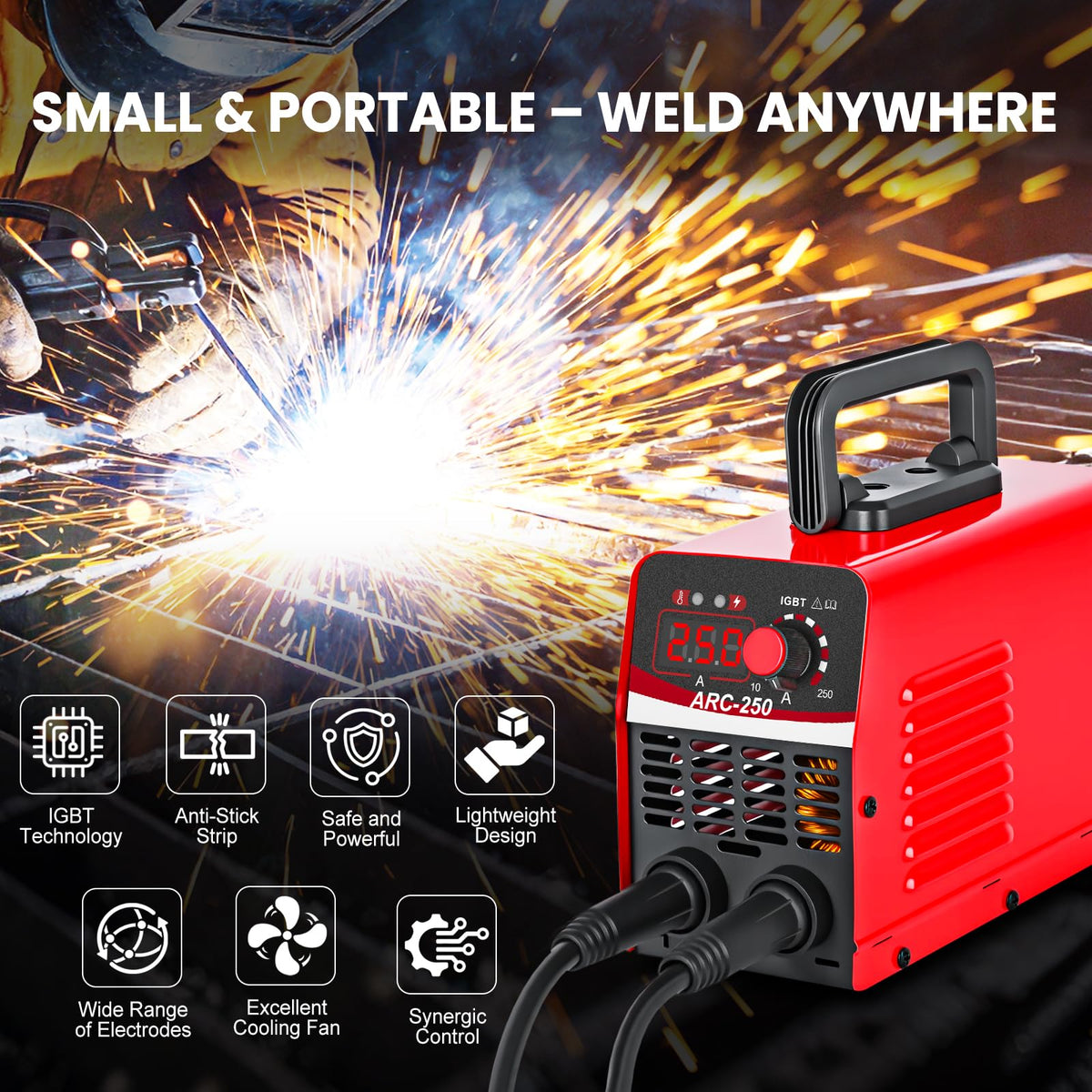 WRDLOSY mini welder on bench demonstrates stable setup for home repairs