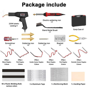 WRDLOSY staples kit used for seam stitching on plastics.