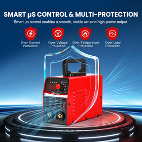 WRDLOSY dial controls illustrate easy amperage and voltage adjustments