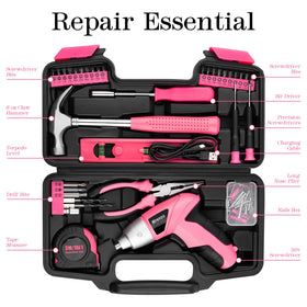 Dorm desk-friendly tool kit in a compact case
