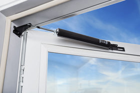 Wright Products 90-degree opening supports quick access and frame fit.