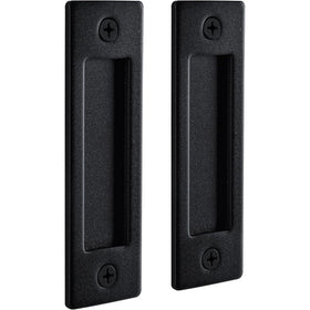 Wright Products barn door handle matte black flush for a modern interior