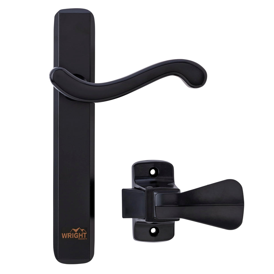 Wright Products Bayfield exterior lever latch for screen doors offers easy access.
