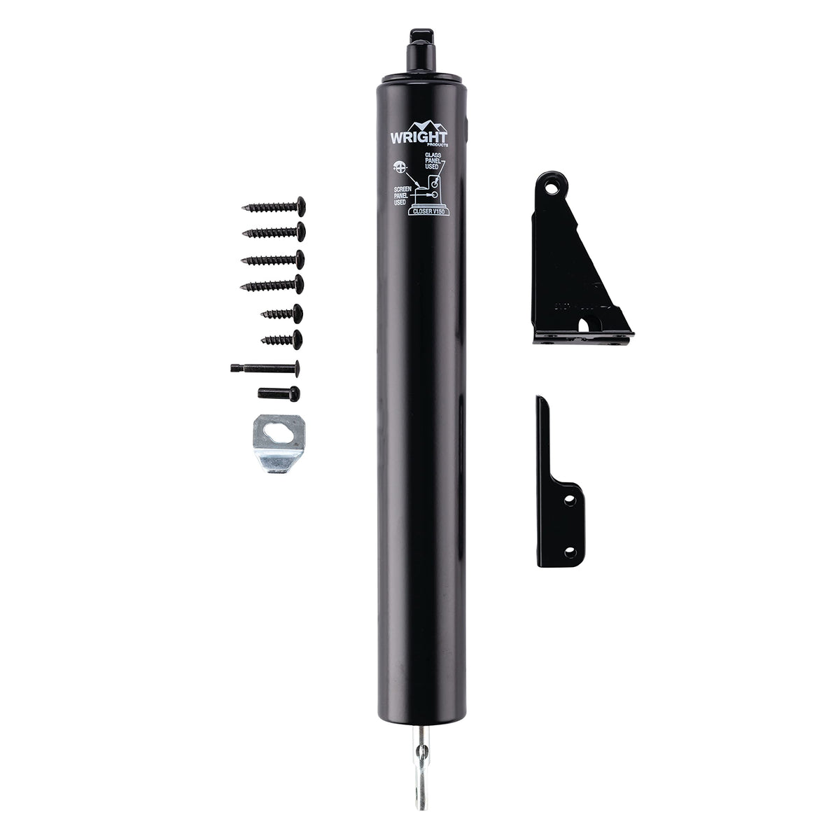 Wright Products heavy-duty storm door closer in action for daily use
