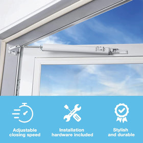 Wright Products hold-open washer close-up for convenient door positioning.