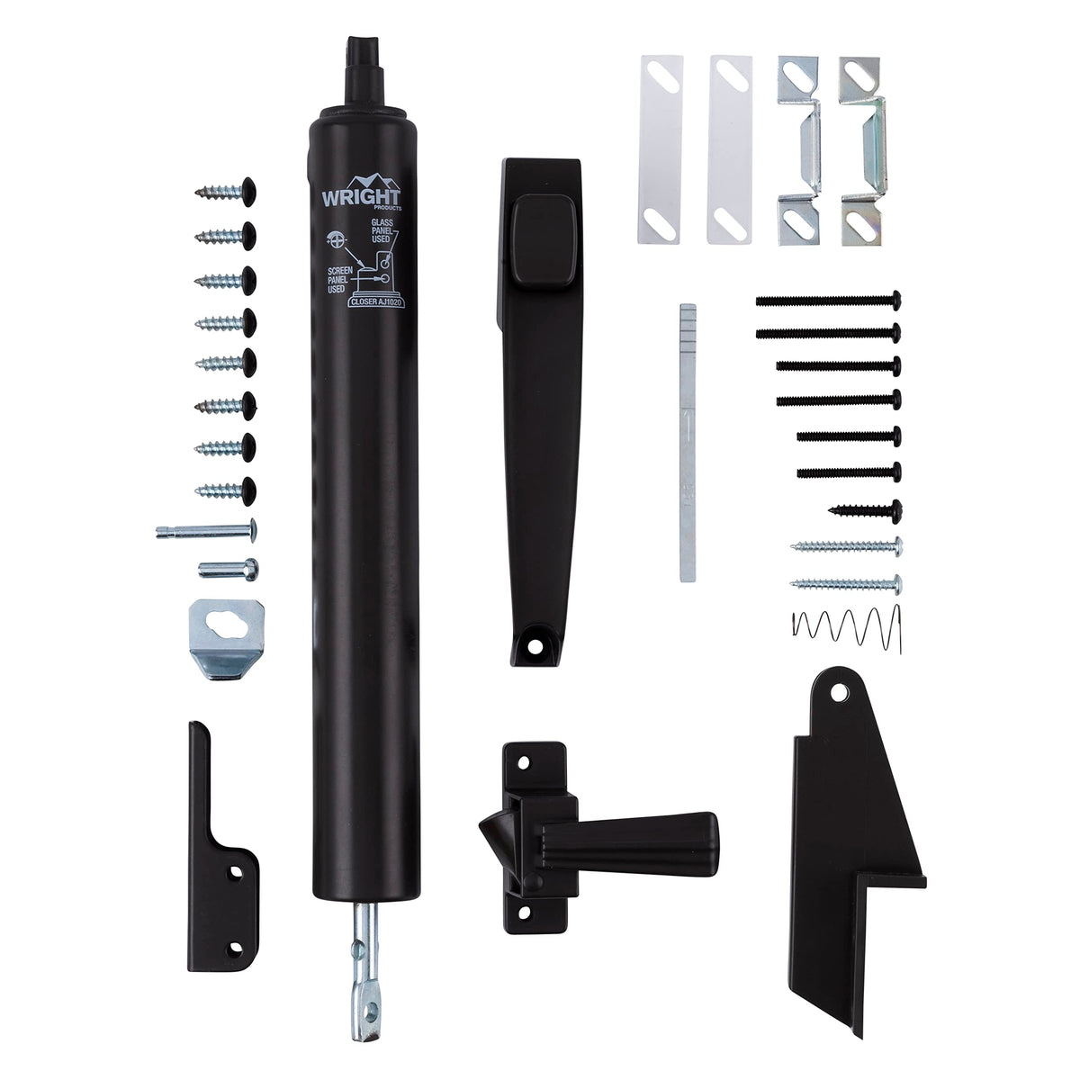 Wright Products Lanai pneumatic closer: smooth, controlled closing for bronze screen doors.