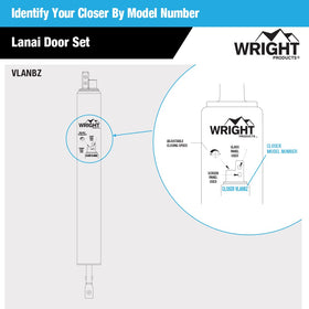 Wright Products Lanai push-button latch: secure access with no lock-out in bronze finish.