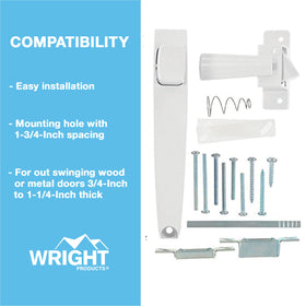 Wright Products suitable for out-swing wooden or metal doors