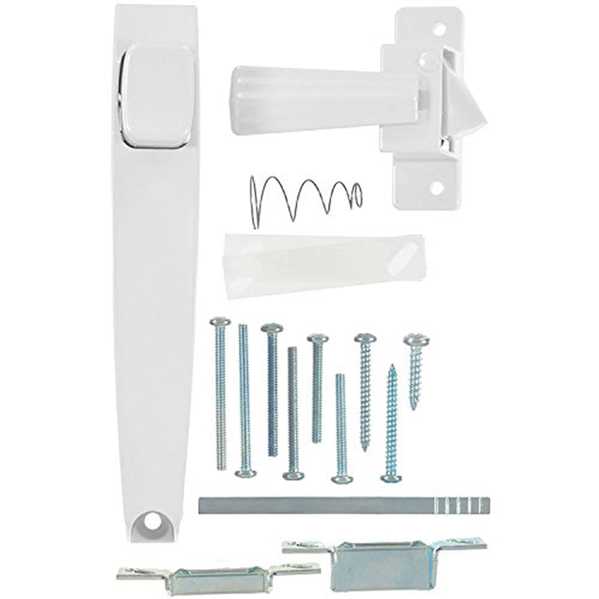 Wright Products push button latch front view ideal for storm door replacement
