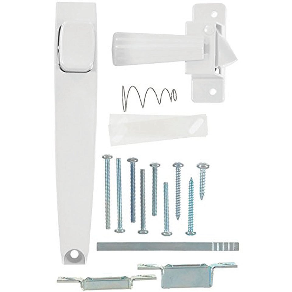 Wright Products push button latch front view ideal for storm door replacement