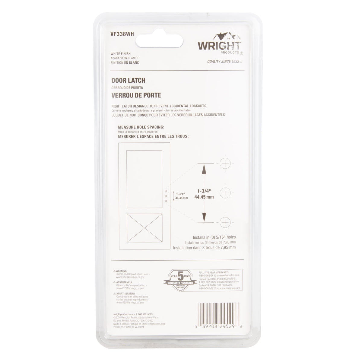 Wright Products sleek uncluttered look complements modern homes