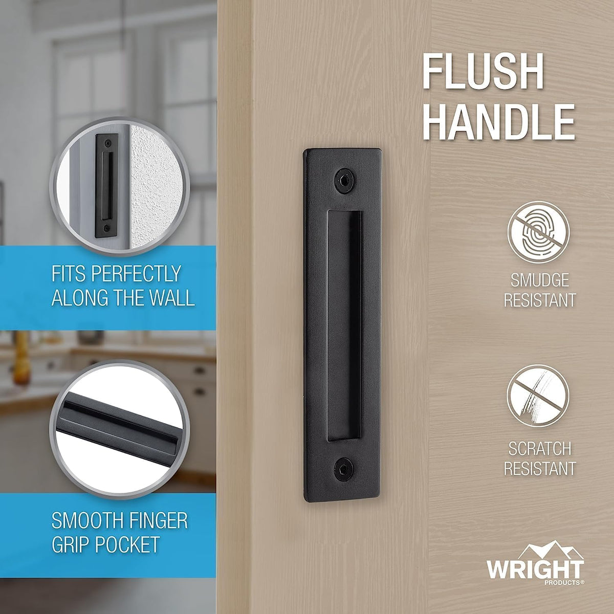 Wright Products sliding hardware kit in matte black for cohesive updates