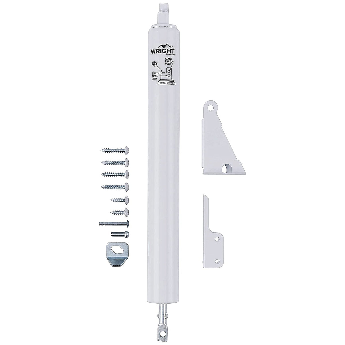 Wright Products standard duty closer body showing smooth operation for storm doors.