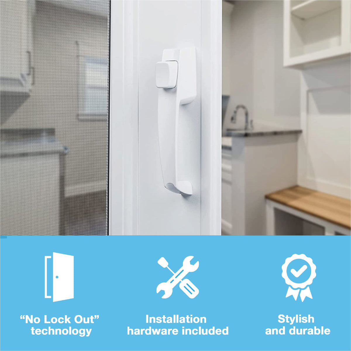 Wright Products three-hole installation pattern for quick mounting