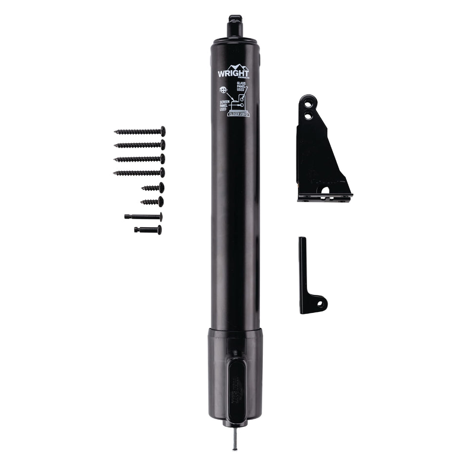 Wright Products V2012BL closer with hold-open button for hands-free access
