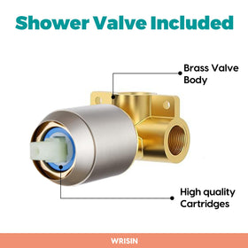WRISIN brass shower valve ensures durable, long-lasting performance.