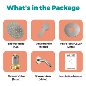 WRISIN high-pressure rain shower delivers wide coverage for a spa-like shower.