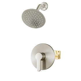 WRISIN showerhead 6-inch brushed-nickel delivers a refreshing rain experience.