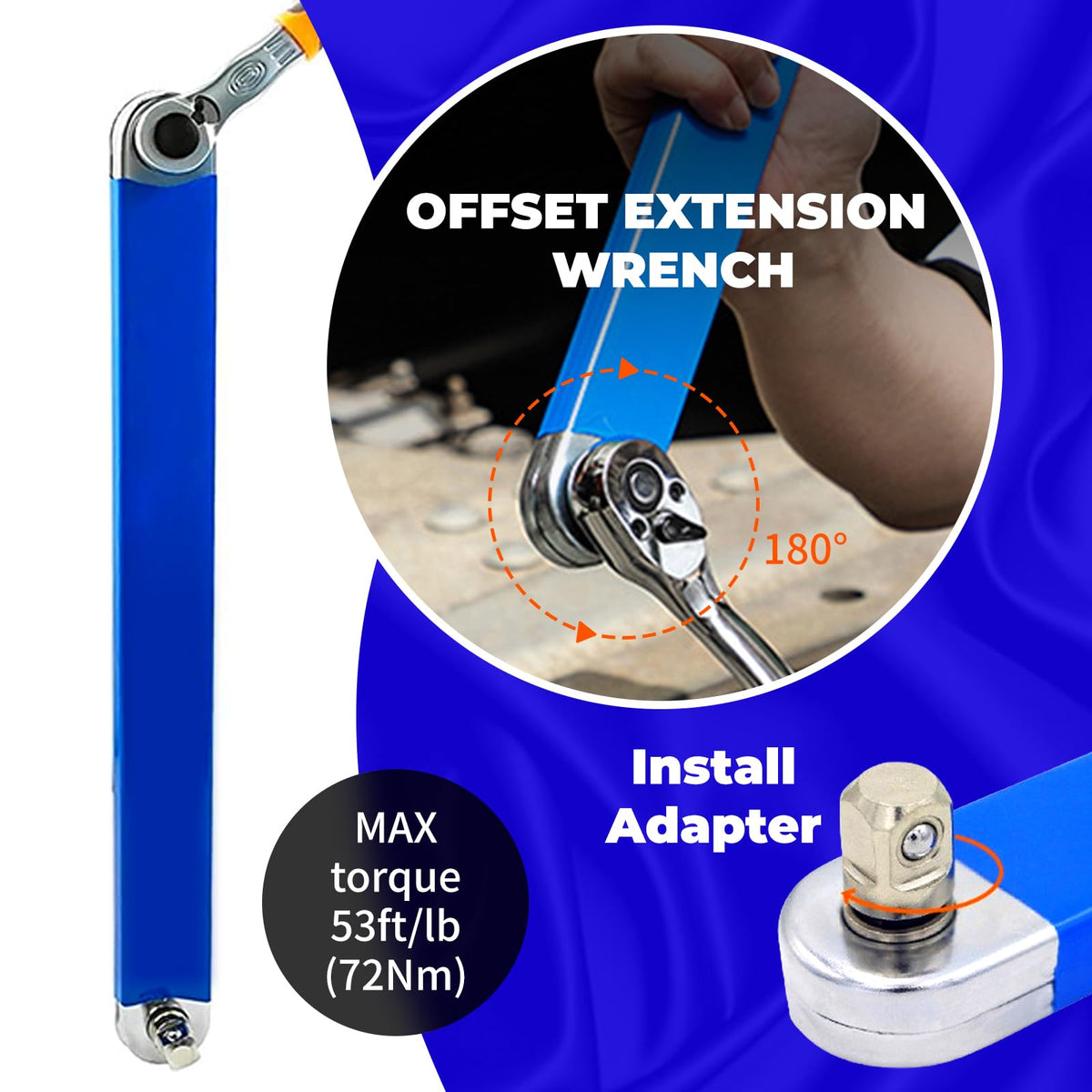 wrjpigf Pro extended reach universal ratchet wrench under-hood use.