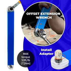 wrjpigf Pro extended reach universal ratchet wrench under-hood use.
