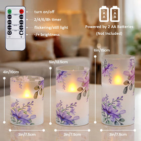 Wroxipel flameless pillar candle, 6-inch, warm depth for displays