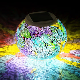 WSgift color-changing solar ball lamp for outdoor ambiance