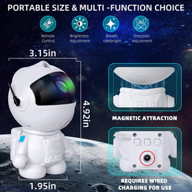 WSKVEZZA Compact portable galaxy projector for desks and shelves