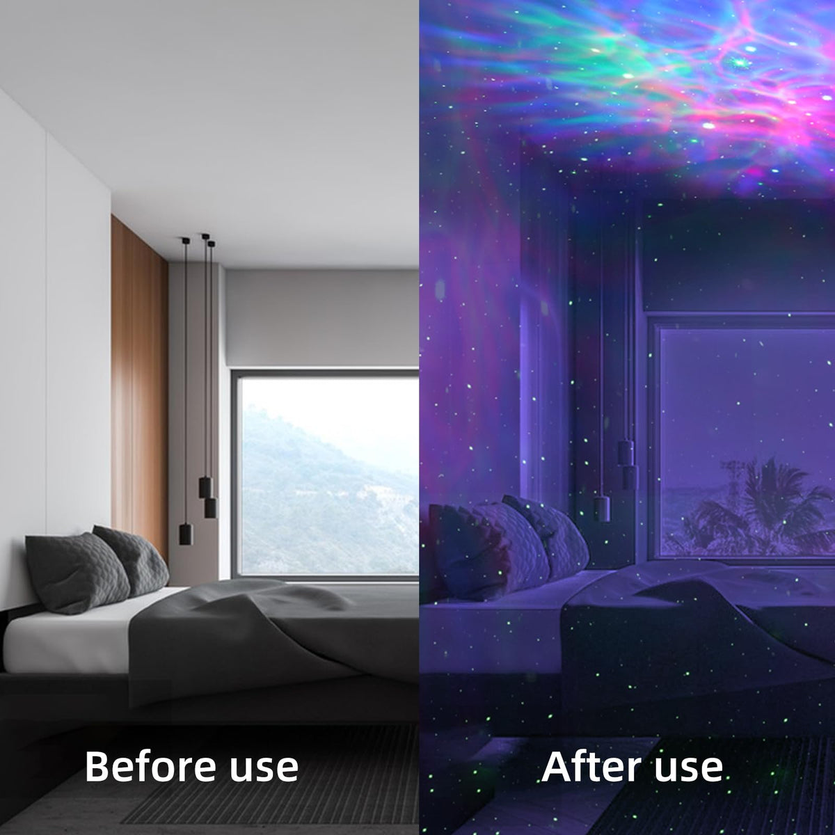 WSKVEZZA Kids room star projector with friendly nebula patterns