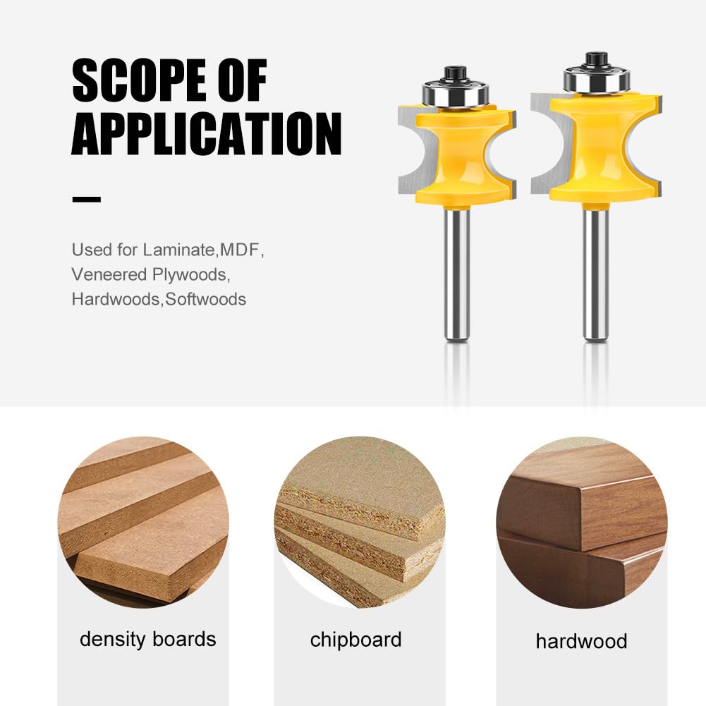 WSOOX edge rounding for shelves and table tops using bullnose bit.