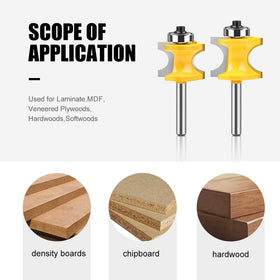 WSOOX edge rounding for shelves and table tops using bullnose bit.