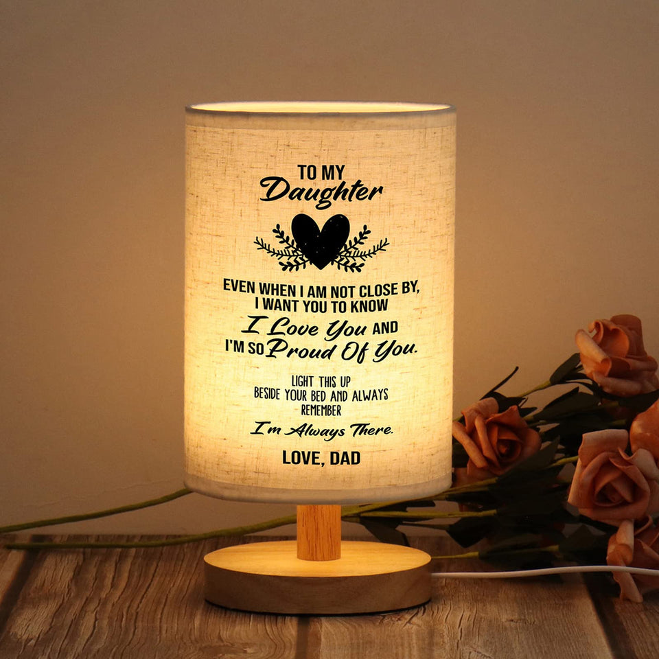 WSYEAR daughter lamp with heart message shines a warm bedside reminder of dad's love.