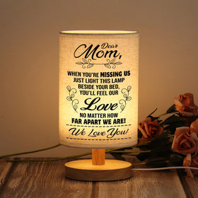 WSYEAR table lamp with heartfelt mom message on shade, ideal for gifting.