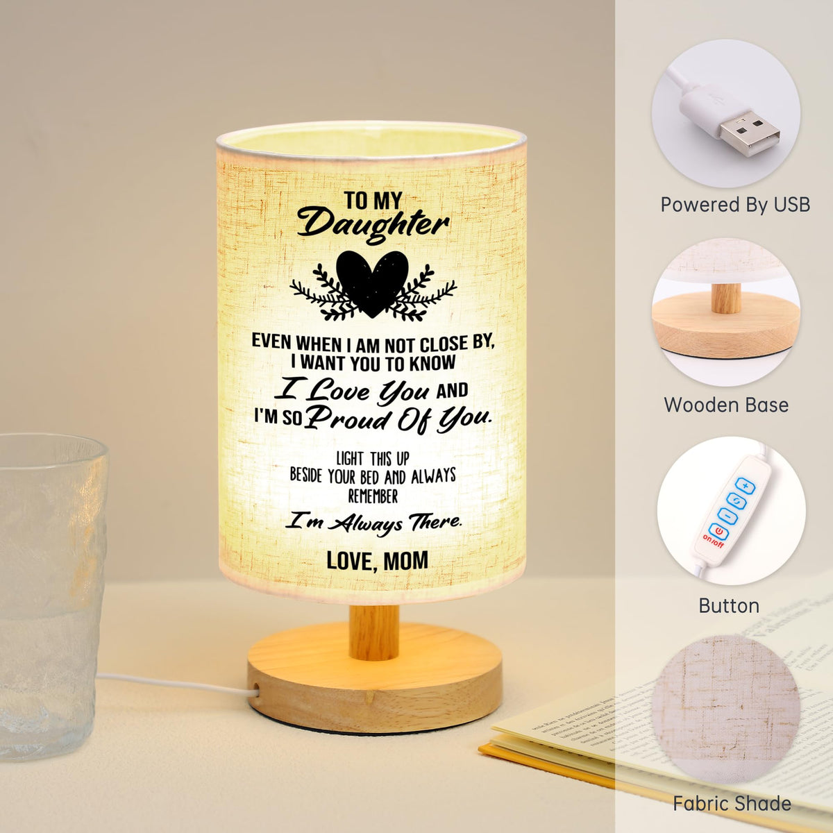WSYEAR usb-powered table lamp for easy dorm or office lighting.