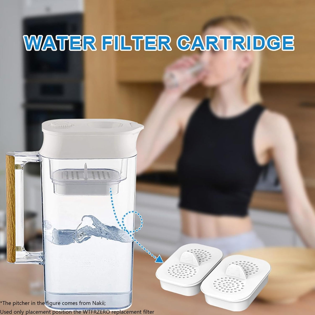 WTFRZERO Nakii filter fits Nakii NFP-100 pitchers securely.