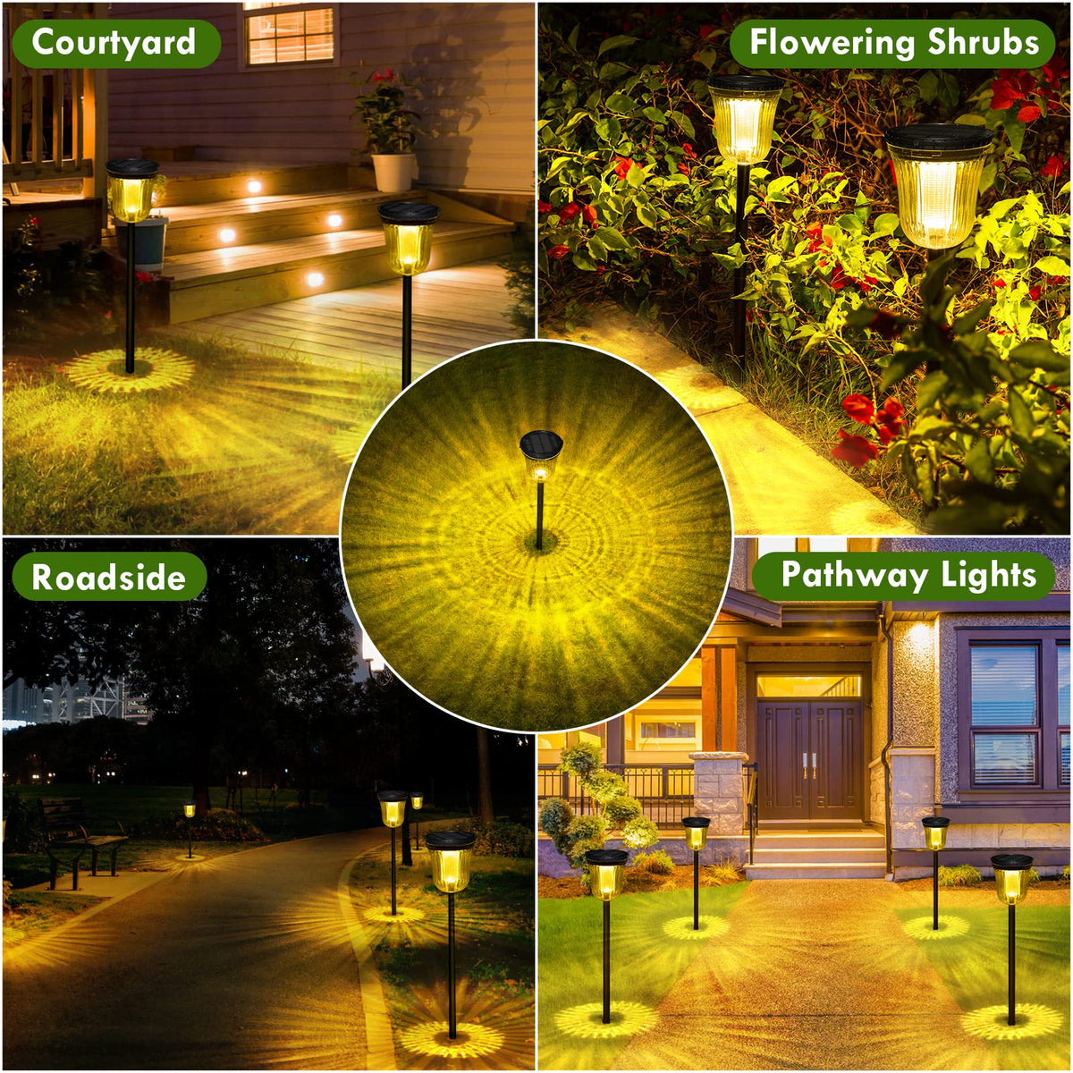 WTGEGF built-in hanging hooks to lantern-style garden accents.