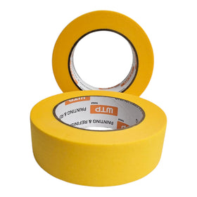 Six-pack WTP TOOLS MTE36-6 yellow masking tape set.