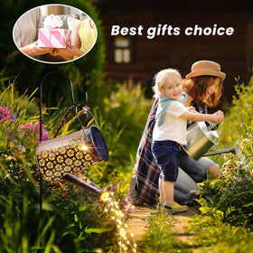 WTREEW two-pack solar watering lights for quick outdoor setup