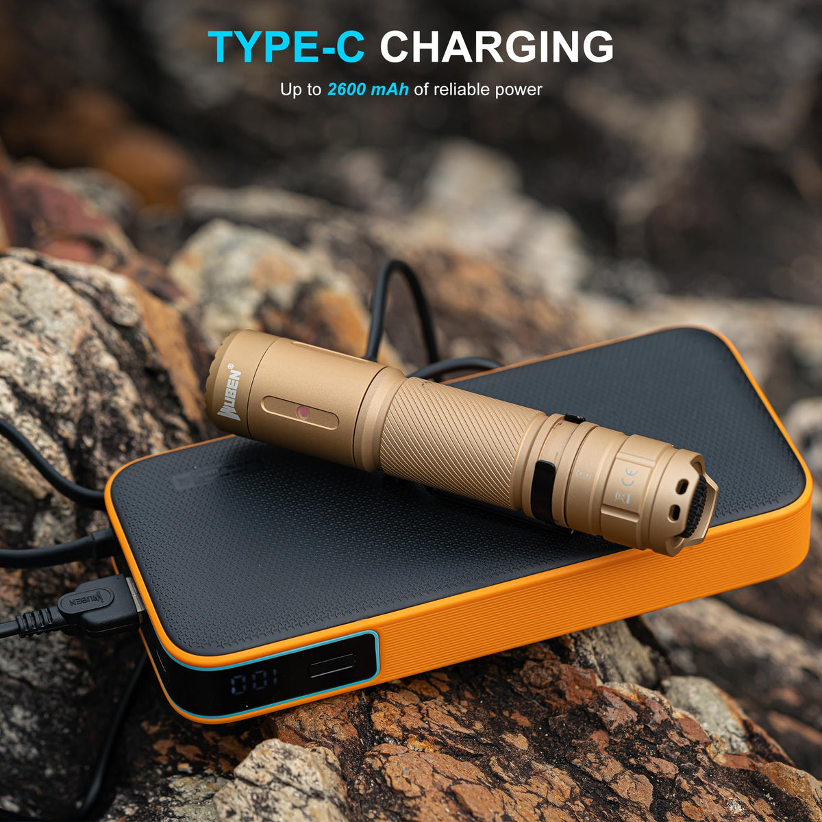 WUBEN C3 aircraft-grade aluminum body for rugged durability.