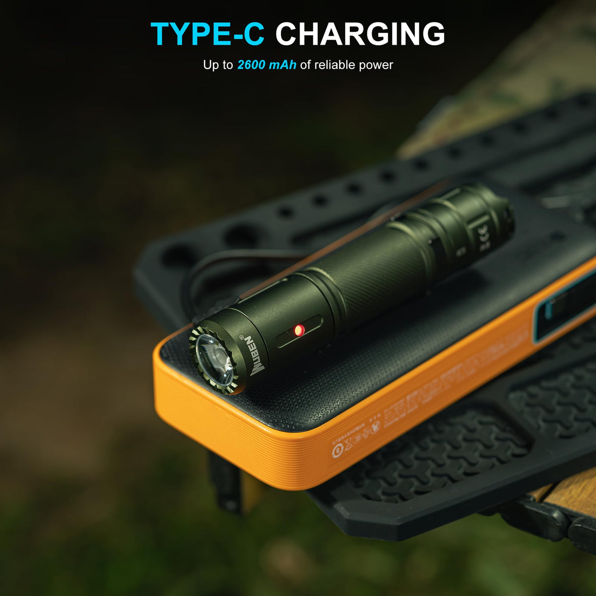 WUBEN C3 anodized aluminum body for rugged durability.